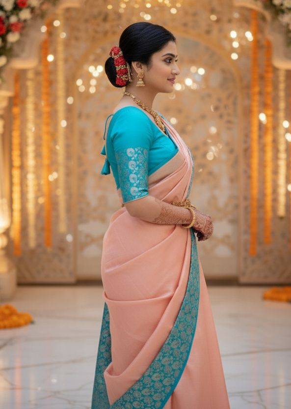 Asthetic Kanjeevaram Silk Sarees ✨️ with Running Blouse