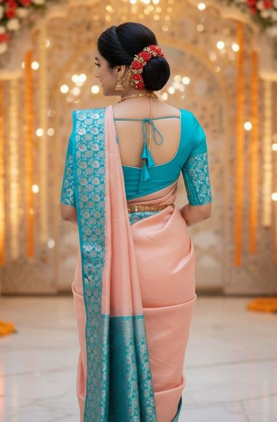 Asthetic Kanjeevaram Silk Sarees ✨️ with Running Blouse