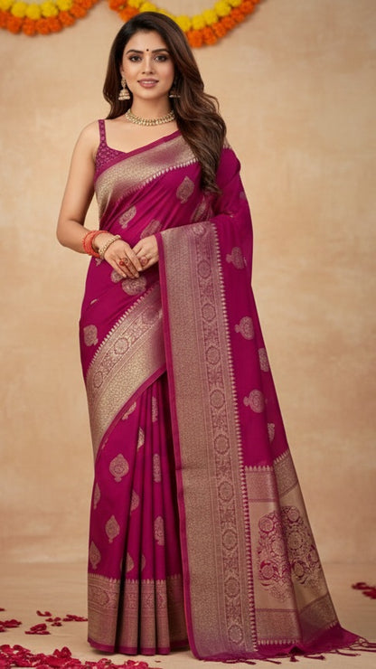 Saree, Signagraph Woven,✨ Embellished Kanjivaram Pure Silk, Art Silk Saree*
