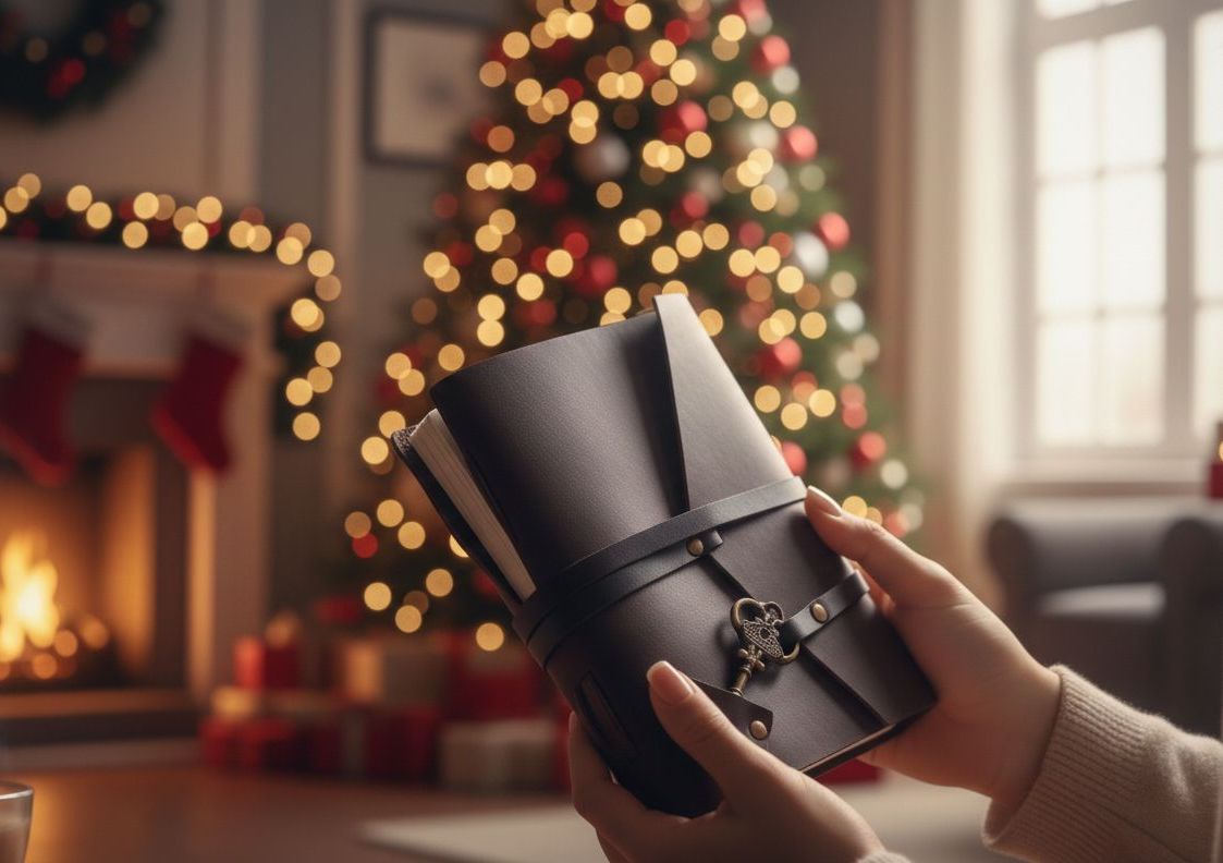 Leather Prayer Diary with Key Clasp ✨ – Personalized Spiritual Notebook .