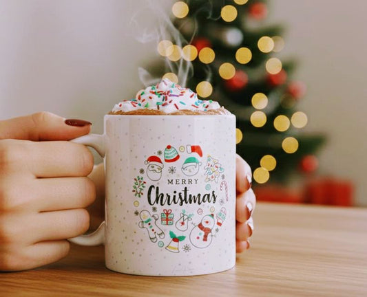 Stylish Christmus Theme Printed Ceramic Mug 🎄✨